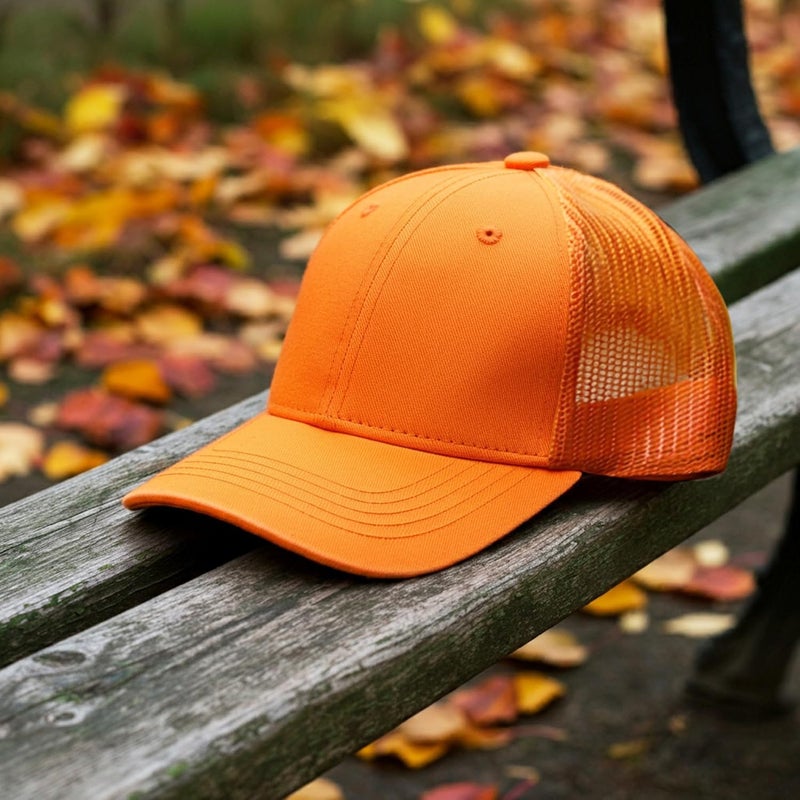 Falari Trucker Hat Baseball Cap Structured Plain Design 6 Panel, Adjustable Size - Image 3